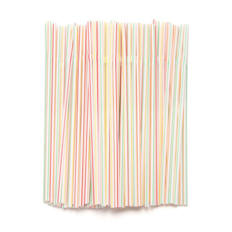 100/200/300 buc. Decorare flexibilă pentru petreceri, paie de unică folosință din plastic, paie de bar, paie de băut, accesorii de bucătărie