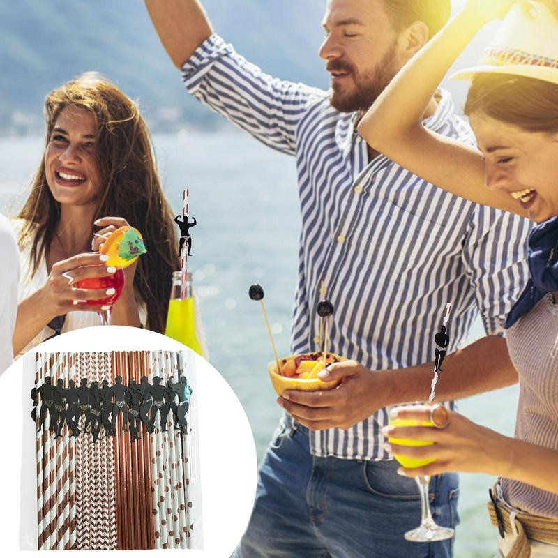 Favoruri pentru burlac Paie pentru burlac Paie pentru burlac Paie reutilizabile din hartie 24BUC Decoratiuni pentru burlac Obraznic