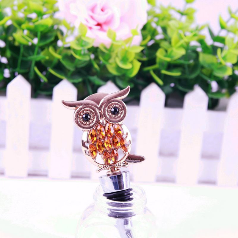 Сладък бухал Запушалка за бутилка вино Вакуумно затворени капачки за многократна употреба Сватбени декорации за сватбено тържество Подарък