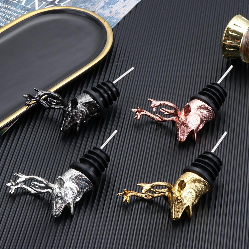 Căprior fierbinte Elan Leu Cap de taur Opritori de vin Opritori pentru sticle Instrumente de bar Băuturi pentru petrecerea de nuntă Aeratoare de vin Accesorii pentru unelte de bucătărie