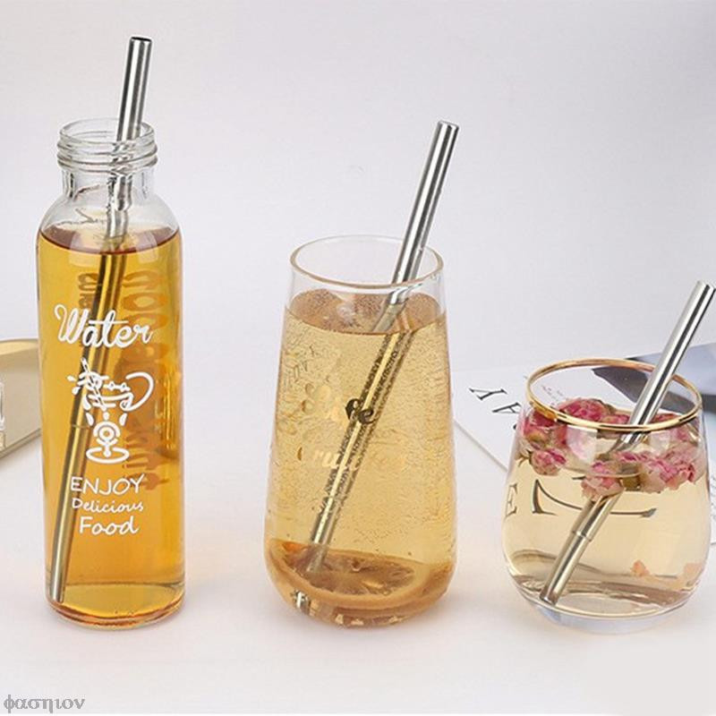 Oțel inoxidabil, portabil, în aer liber, pliabil, paie de ceai cu lapte, paie circulară din silicon, pentru călătorie, paie reutilizabilă din oțel inoxidabil