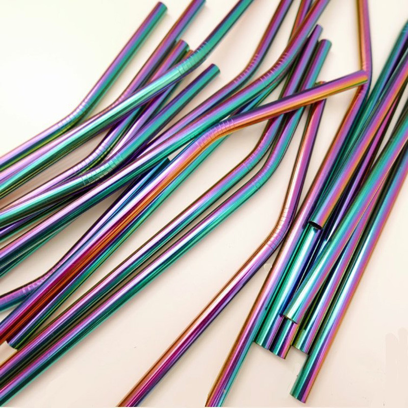 UPORS Paie metalică reutilizabilă cu perie de curățat Eco Friendly 304 din oțel inoxidabil perie de curățare paie paie de băut