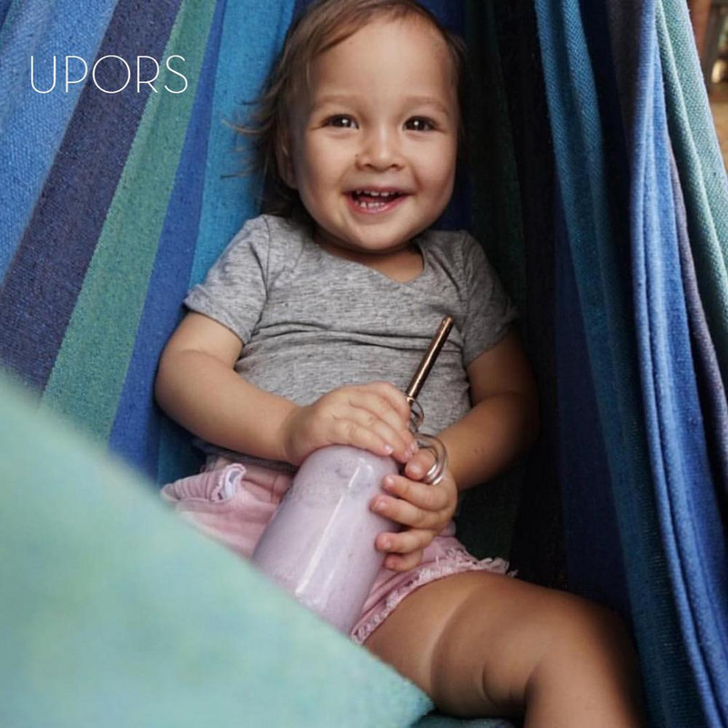 UPORS Paie metalică reutilizabilă cu perie de curățat Eco Friendly 304 din oțel inoxidabil perie de curățare paie paie de băut