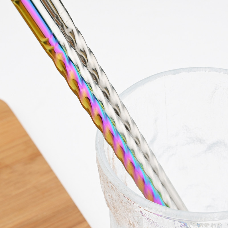 Paie din oțel inoxidabil 304, set de paie metalice reutilizabile cu perie de curățare, sucuri colorate pentru băuturi, accesoriu pentru petrecere, dropshipping