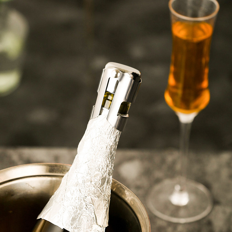 Nou 430 din oțel inoxidabil șampanie vin spumant dop de etanșare pentru sticlă de vin whisky vin universal dop pentru sticlă de vin sigiliu instrumente de bar