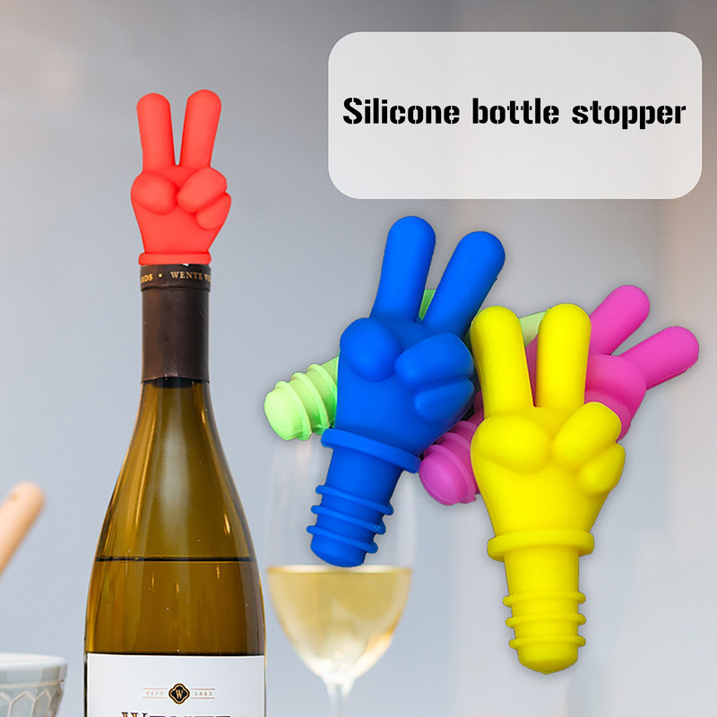 1PC Design creativ de păsări dopul de vin din silicon, capac de bere, capac pentru sticlă, dop de sticlă, pentru bucătărie, articole de bar, instrumente de bar #40