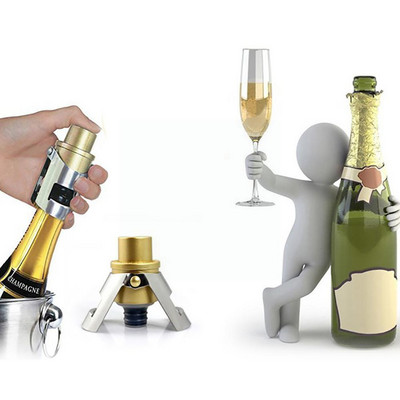 Πώμα σαμπάνιας κενού με αντλία πίεσης Keep Fizz Bottle Silicone Prosecco Caps Wine New Plugs Cava Bubbly Sparkling Se Y7v8