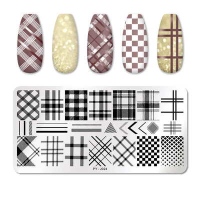 PICT YOU 12*6cm Nagu mākslas veidnes Zīmogošanas plāksnes dizains Ziedi Dzīvnieki Stikls Temperatūras mežģīnes Zīmogs Veidnes Plāksnes Attēls