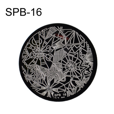 Karácsonyi körömdísznyomtatási bélyegzősablonok rozsdamentes acél hópehely képek nyomtatási lemezek geometriai bélyegző stencil