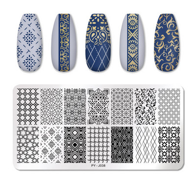 PICT YOU Rabbit Square Stamping Nail Plate Stamp Stamp Stamp από ανοξείδωτο ατσάλι DIY για εργαλεία στένσιλ νυχιών