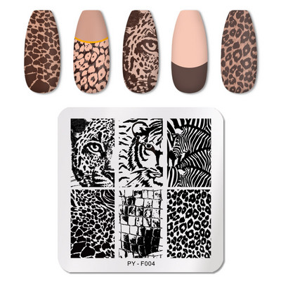 PICT YOU Rabbit Square Stamping Nail Plate Stamp Stamp Stamp από ανοξείδωτο ατσάλι DIY για εργαλεία στένσιλ νυχιών
