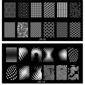 1Pc Nail Art Stamp Plate Geometric Line Stamping Image Plate 6*12CM Nail Stamping Plate Stencil πλάκας από ανοξείδωτο χάλυβα JR-030
