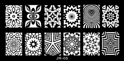 1Pc Nail Art Stamp Plate Geometric Line Stamping Image Plate 6*12CM Nail Stamping Plate Stencil πλάκας από ανοξείδωτο χάλυβα JR-030