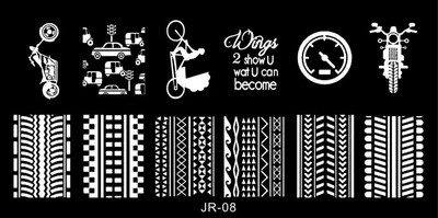 1Pc Nail Art Stamp Plate Geometric Line Stamping Image Plate 6*12CM Nail Stamping Plate Stencil πλάκας από ανοξείδωτο χάλυβα JR-030
