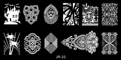 1Pc Nail Art Stamp Plate Geometric Line Stamping Image Plate 6*12CM Nail Stamping Plate Stencil πλάκας από ανοξείδωτο χάλυβα JR-030