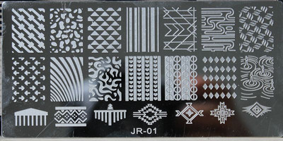 1Pc Nail Art Stamp Plate Geometric Line Stamping Image Plate 6*12CM Nail Stamping Plate Stencil πλάκας από ανοξείδωτο χάλυβα JR-030