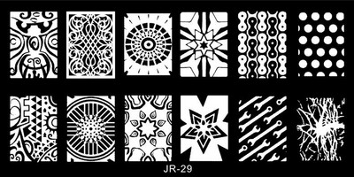 1Pc Nail Art Stamp Plate Geometric Line Stamping Image Plate 6*12CM Nail Stamping Plate Stencil πλάκας από ανοξείδωτο χάλυβα JR-030