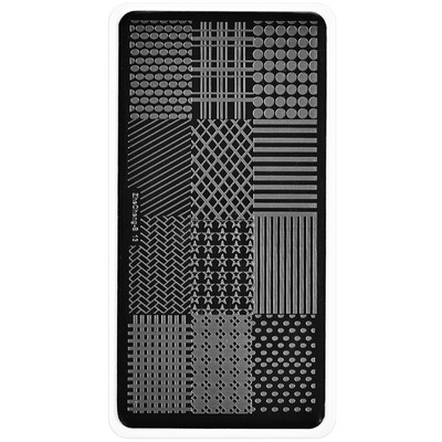 1Pc Nail Art Stamp Plate Geometric Line Stamping Image Plate 6*12CM Nail Stamping Plate Stencil πλάκας από ανοξείδωτο χάλυβα JR-030