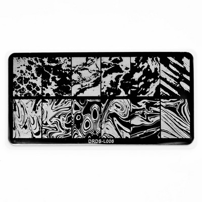 1Pc Nail Art Stamp Plate Geometric Line Stamping Image Plate 6*12CM Nail Stamping Plate Stencil πλάκας από ανοξείδωτο χάλυβα JR-030