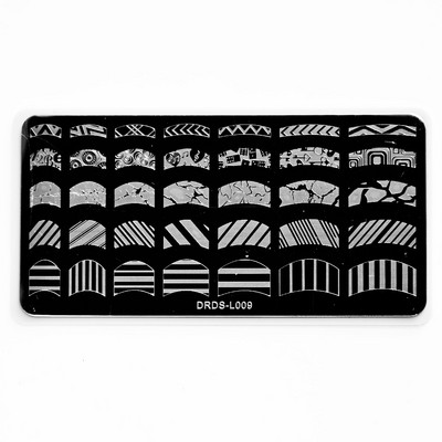 1Pc Nail Art Stamp Plate Geometric Line Stamping Image Plate 6*12CM Nail Stamping Plate Stencil πλάκας από ανοξείδωτο χάλυβα JR-030