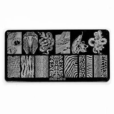1Pc Nail Art Stamp Plate Geometric Line Stamping Image Plate 6*12CM Nail Stamping Plate Stencil πλάκας από ανοξείδωτο χάλυβα JR-030