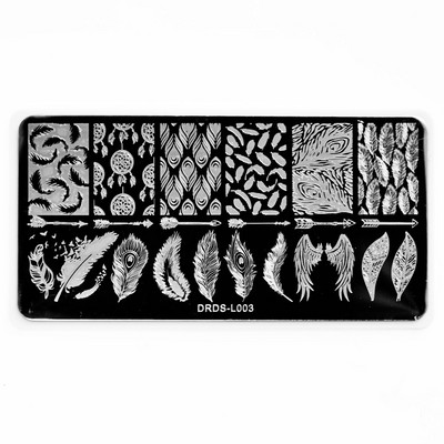 1Pc Nail Art Stamp Plate Geometric Line Stamping Image Plate 6*12CM Nail Stamping Plate Stencil πλάκας από ανοξείδωτο χάλυβα JR-030
