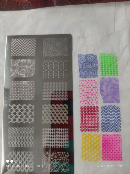 1 buc Placă de ștanțare pentru arta unghiilor Linie geometrică Placă de imagine pentru ștanțare DIY 6*12CM Placă de ștanțare a unghiilor Placă din oțel inoxidabil Stencil JR-030