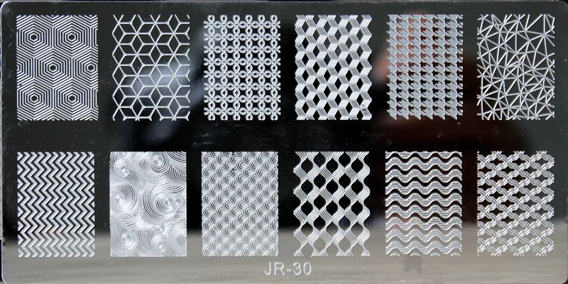 1 buc Placă de ștanțare pentru arta unghiilor Linie geometrică Placă de imagine pentru ștanțare DIY 6*12CM Placă de ștanțare a unghiilor Placă din oțel inoxidabil Stencil JR-030