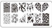 1 τεμάχιο Nail Art Εικόνα Σφραγίδα Πλάκες Σφράγισης Αγγλικών γραμμάτων Μοτίβο Μανικιούρ Πλάκες DIY Polish Stencil Nail Tools XYZ03