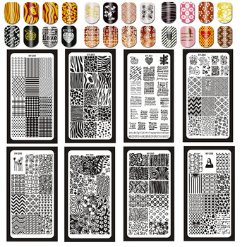 1 брой Nail Art Image Stamp Stamping Plates Английски буквен шаблон Маникюр Шаблонни плочи DIY Polish Stencil Инструменти за нокти XYZ03