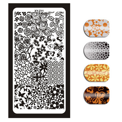 1 τεμάχιο Nail Art Εικόνα Σφραγίδα Πλάκες Σφράγισης Αγγλικών γραμμάτων Μοτίβο Μανικιούρ Πλάκες DIY Polish Stencil Nail Tools XYZ03