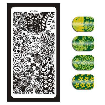 1 τεμάχιο Nail Art Εικόνα Σφραγίδα Πλάκες Σφράγισης Αγγλικών γραμμάτων Μοτίβο Μανικιούρ Πλάκες DIY Polish Stencil Nail Tools XYZ03