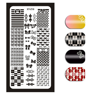 1 τεμάχιο Nail Art Εικόνα Σφραγίδα Πλάκες Σφράγισης Αγγλικών γραμμάτων Μοτίβο Μανικιούρ Πλάκες DIY Polish Stencil Nail Tools XYZ03