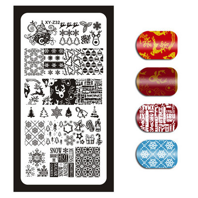 1 τεμάχιο Nail Art Εικόνα Σφραγίδα Πλάκες Σφράγισης Αγγλικών γραμμάτων Μοτίβο Μανικιούρ Πλάκες DIY Polish Stencil Nail Tools XYZ03