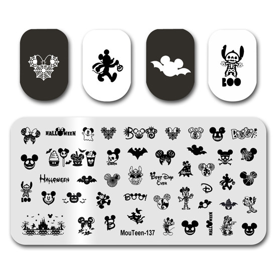 Ștampilarea unghiilor MouTeen135 Desene animat Gnome Art Placi pentru unghii Stamp King Set de manichiură pentru ștanțarea Nail Art