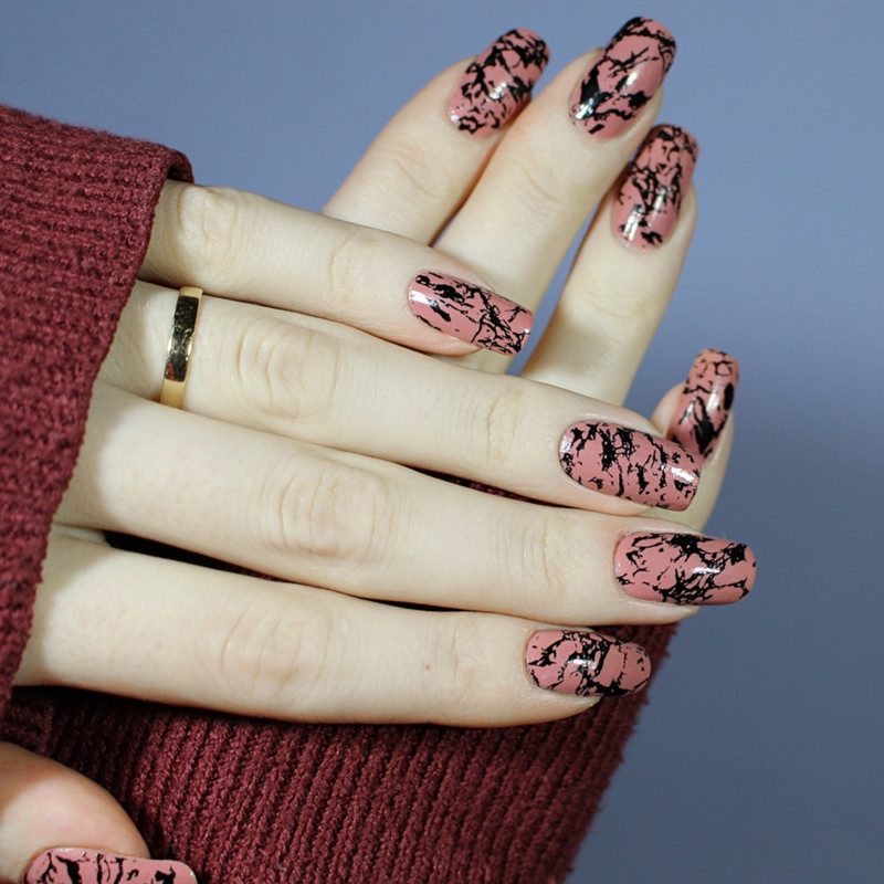 NICOLE DIARY Mramor Blooming Stamping Ploče Stripe Line Wave Stamping za nokte Manikura Umjetnički pečat Predložak Šablon za ispis