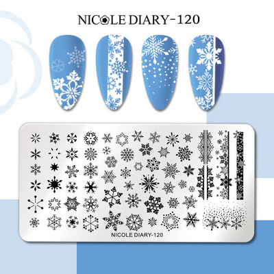 NICOLE DIARY Star Moon Nail Stamping Plate Space Planet Abstract Face Printing Stencil Μανικιούρ Πρότυπα σφραγίδων τέχνης Εργαλείο νυχιών