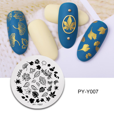 PICT YOU Πλάκες σφράγισης νυχιών Snow Winter Nail Art Stamp Πρότυπο ιδέα για νύχια Πλάκα εικόνας Εργαλεία στένσιλ από ανοξείδωτο χάλυβα