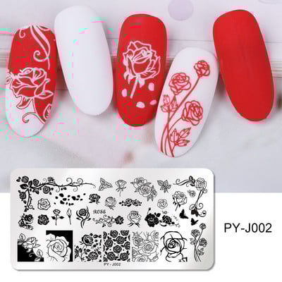 PICT YOU Πλάκες σφράγισης νυχιών Snow Winter Nail Art Stamp Πρότυπο ιδέα για νύχια Πλάκα εικόνας Εργαλεία στένσιλ από ανοξείδωτο χάλυβα