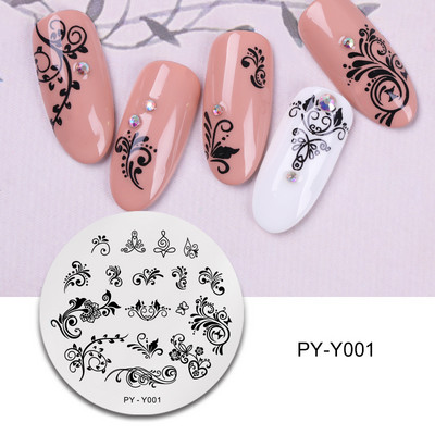 PICT YOU Πλάκες σφράγισης νυχιών Snow Winter Nail Art Stamp Πρότυπο ιδέα για νύχια Πλάκα εικόνας Εργαλεία στένσιλ από ανοξείδωτο χάλυβα