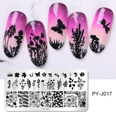 PICT YOU Πλάκες σφράγισης νυχιών Snow Winter Nail Art Stamp Πρότυπο ιδέα για νύχια Πλάκα εικόνας Εργαλεία στένσιλ από ανοξείδωτο χάλυβα