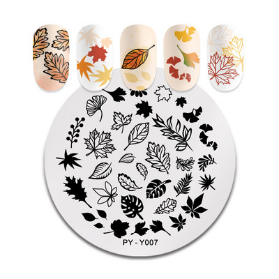 PICT YOU 1Pcs Flower Nail Stamping Plate Marble DIY Image Plate Stencil for Nails Polish Printing Templates Εργαλεία σφράγισης