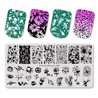 BEAUTYBIGBANG Hot Sale Πλάκες για σφράγιση νυχιών με μοτίβο λουλουδιών ζώων Leopard Πρότυπο νυχιών Σφραγίδα νυχιών Πρότυπο εικόνας σφραγίδας τέχνης νυχιών