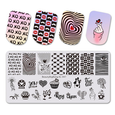 BEAUTYBIGBANG Hot Sale Πλάκες για σφράγιση νυχιών με μοτίβο λουλουδιών ζώων Leopard Πρότυπο νυχιών Σφραγίδα νυχιών Πρότυπο εικόνας σφραγίδας τέχνης νυχιών