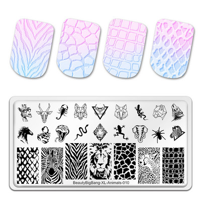 BEAUTYBIGBANG Hot Sale Πλάκες για σφράγιση νυχιών με μοτίβο λουλουδιών ζώων Leopard Πρότυπο νυχιών Σφραγίδα νυχιών Πρότυπο εικόνας σφραγίδας τέχνης νυχιών