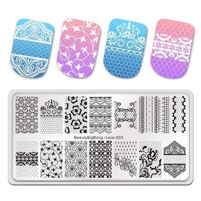 BEAUTYBIGBANG Hot Sale Πλάκες για σφράγιση νυχιών με μοτίβο λουλουδιών ζώων Leopard Πρότυπο νυχιών Σφραγίδα νυχιών Πρότυπο εικόνας σφραγίδας τέχνης νυχιών