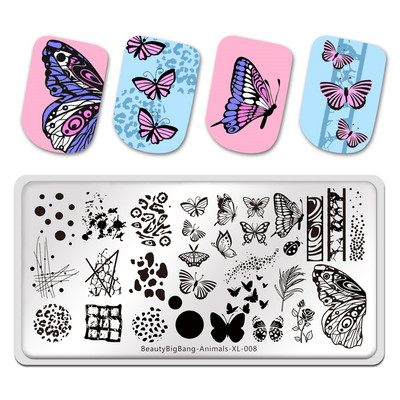 BEAUTYBIGBANG Hot Sale Πλάκες για σφράγιση νυχιών με μοτίβο λουλουδιών ζώων Leopard Πρότυπο νυχιών Σφραγίδα νυχιών Πρότυπο εικόνας σφραγίδας τέχνης νυχιών
