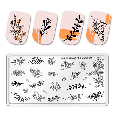 BEAUTYBIGBANG Hot Sale Πλάκες για σφράγιση νυχιών με μοτίβο λουλουδιών ζώων Leopard Πρότυπο νυχιών Σφραγίδα νυχιών Πρότυπο εικόνας σφραγίδας τέχνης νυχιών