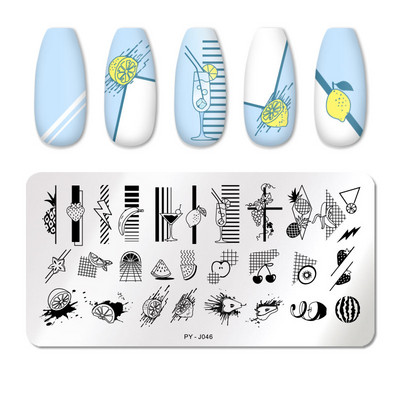 PICT YOU Snake Nail Stamping Plate Snakeskin Pattern Nail Art Plate Stencil Εργαλεία πρότυπο σφράγισης για το σχέδιο νυχιών
