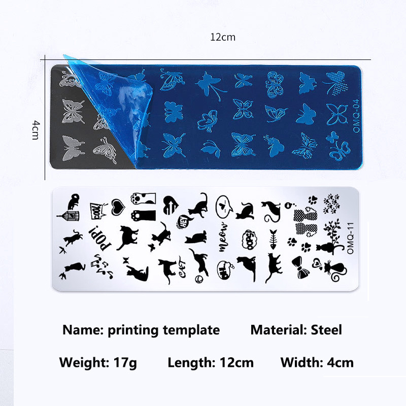 Ștampila transparentă pentru unghii cu răzuitoare Ștampila de jeleu Unghii cu cap din silicon pentru matriță pentru unghii franceze Seturi de manichiură Set de ștanțare pentru arta unghiilor